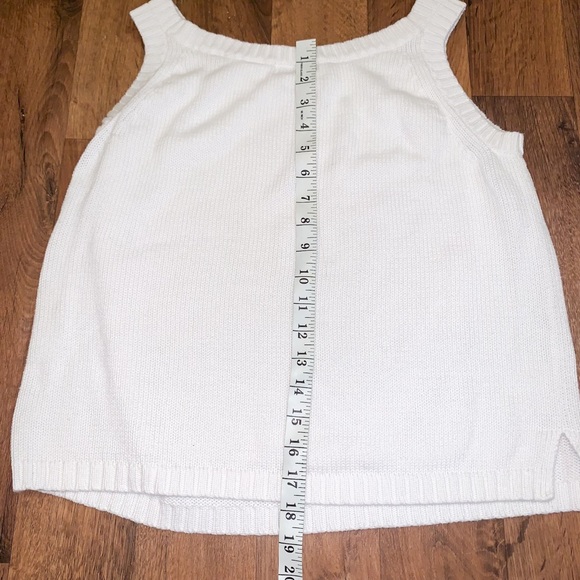 Jeanne Pierre Women’s White Sleeveless Sweater Size Large - Picture 6 of 7